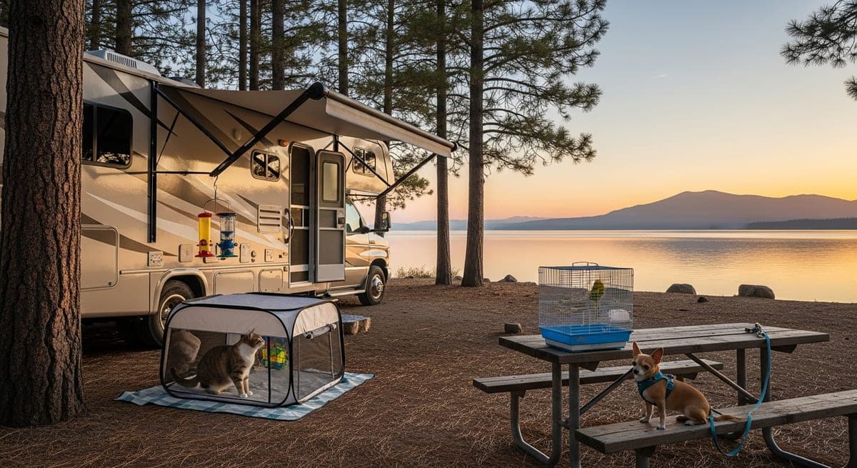 RV Camping with Cats, Birds, and Small Pets: What No One Tells You