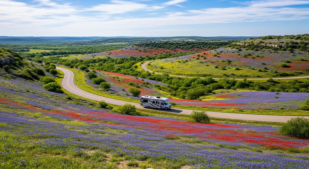 How to RV Texas Hill Country during wildflower season