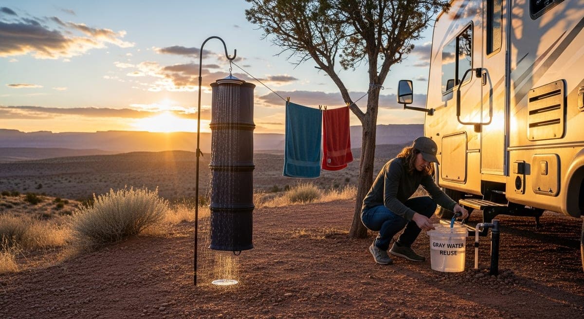 Water Conservation While Boondocking: How to Stretch 40 Gallons for Days