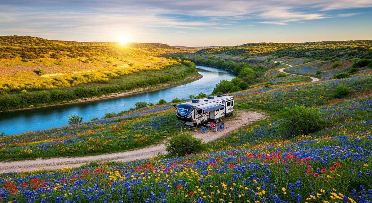 Texas Hill Country RV camping: rivers, parks, and spring wildflowers